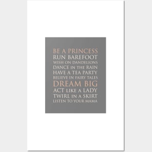 BE A PRINCESS, neutral beige palette Posters and Art